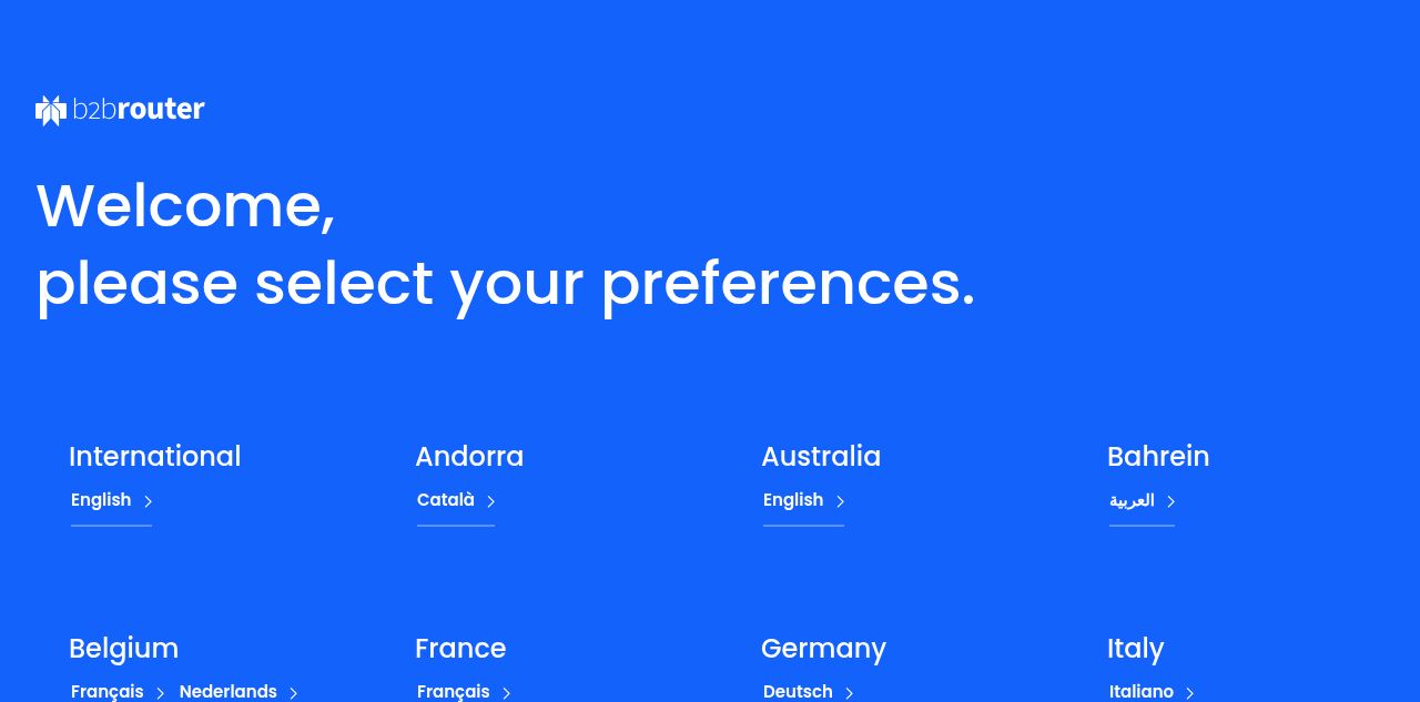 Homepage of B2Brouter Global SL