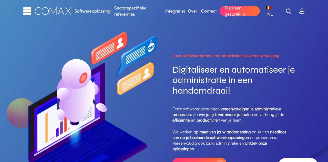 Homepage of Comax