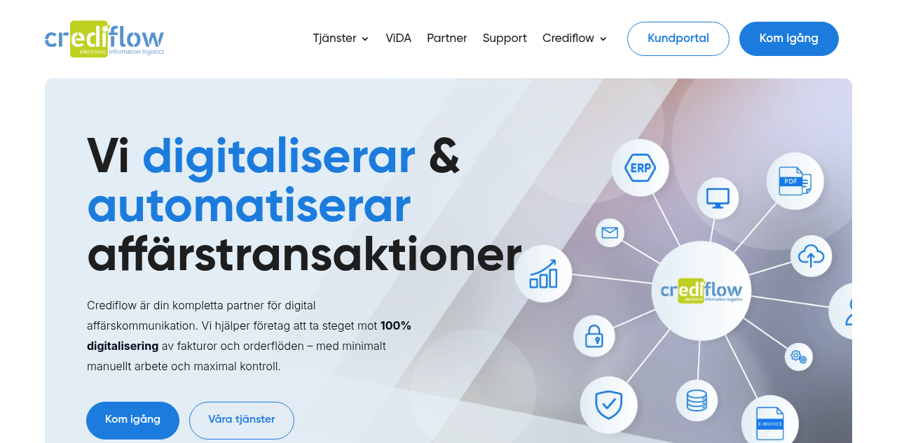 Homepage of Crediflow AB