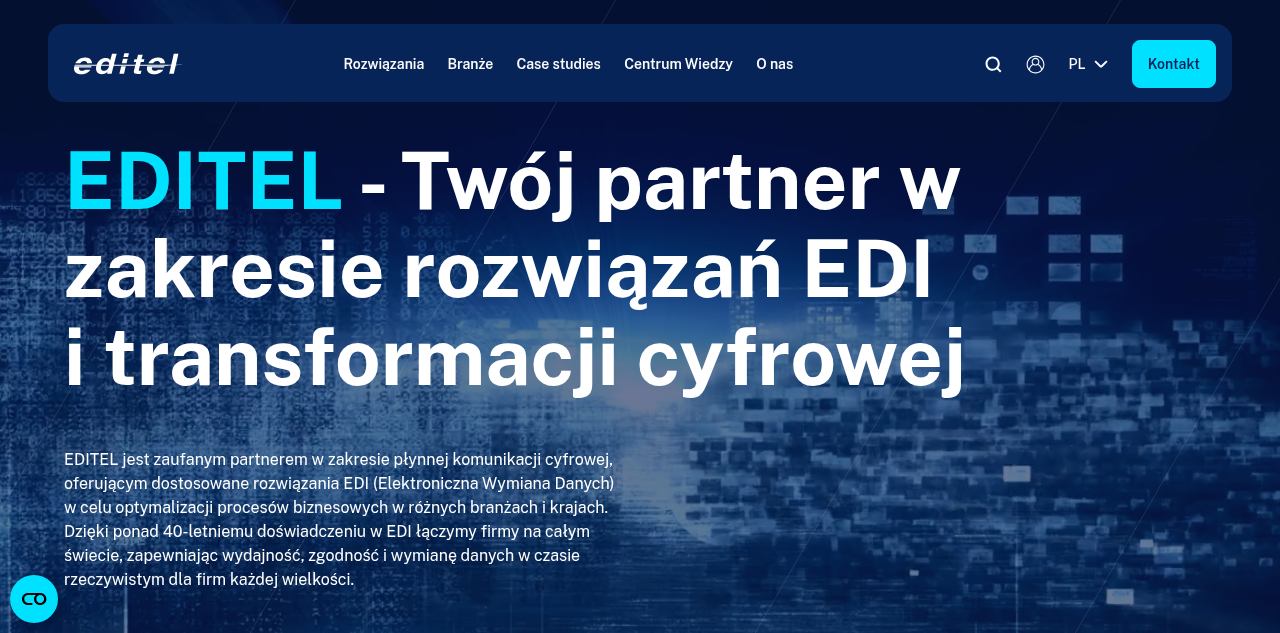 Homepage of EDITEL SA