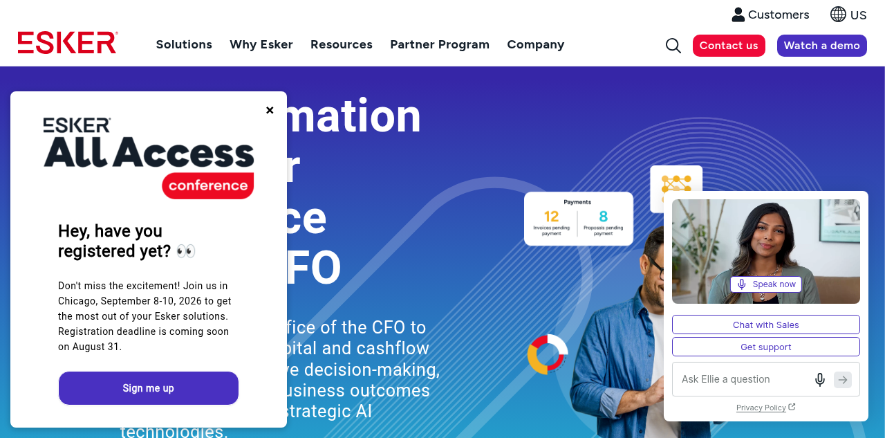 Homepage of ESKER