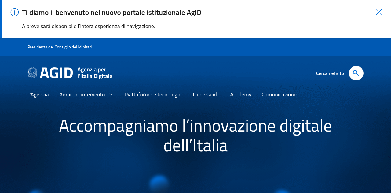 Homepage of Intercent-er Agency