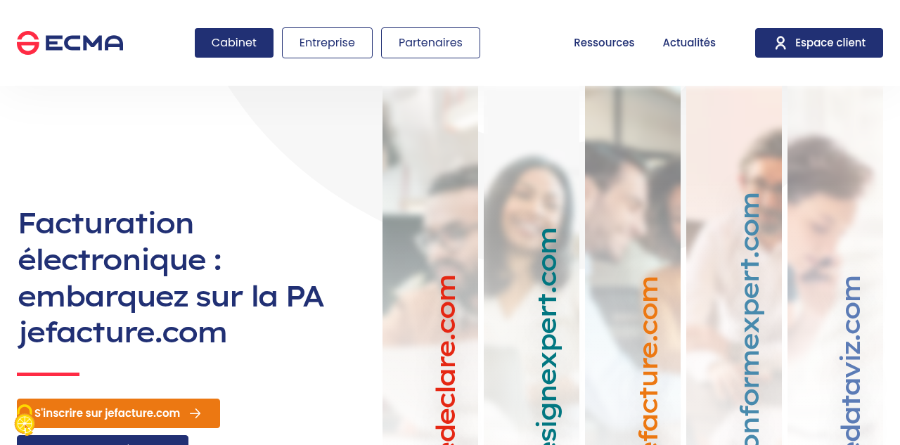 Homepage of jefacture (Unifiedpost x ECMA)