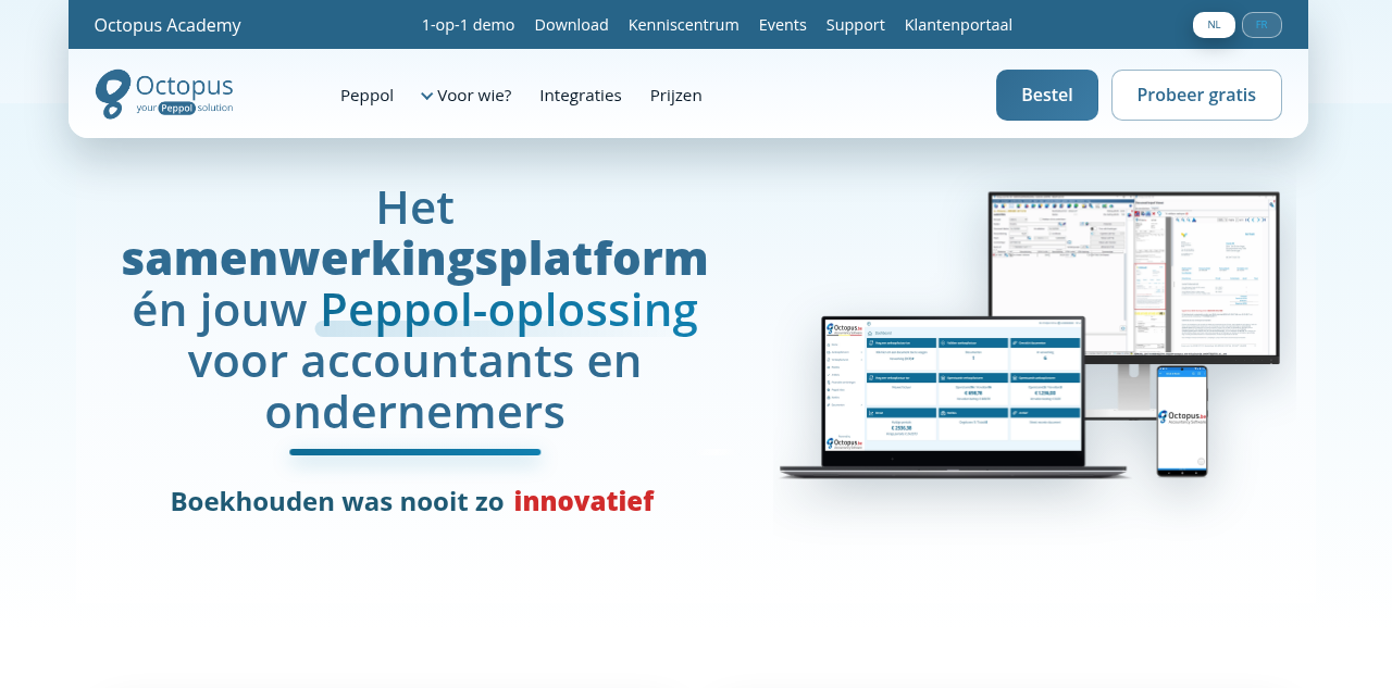 Homepage of Octopus NV