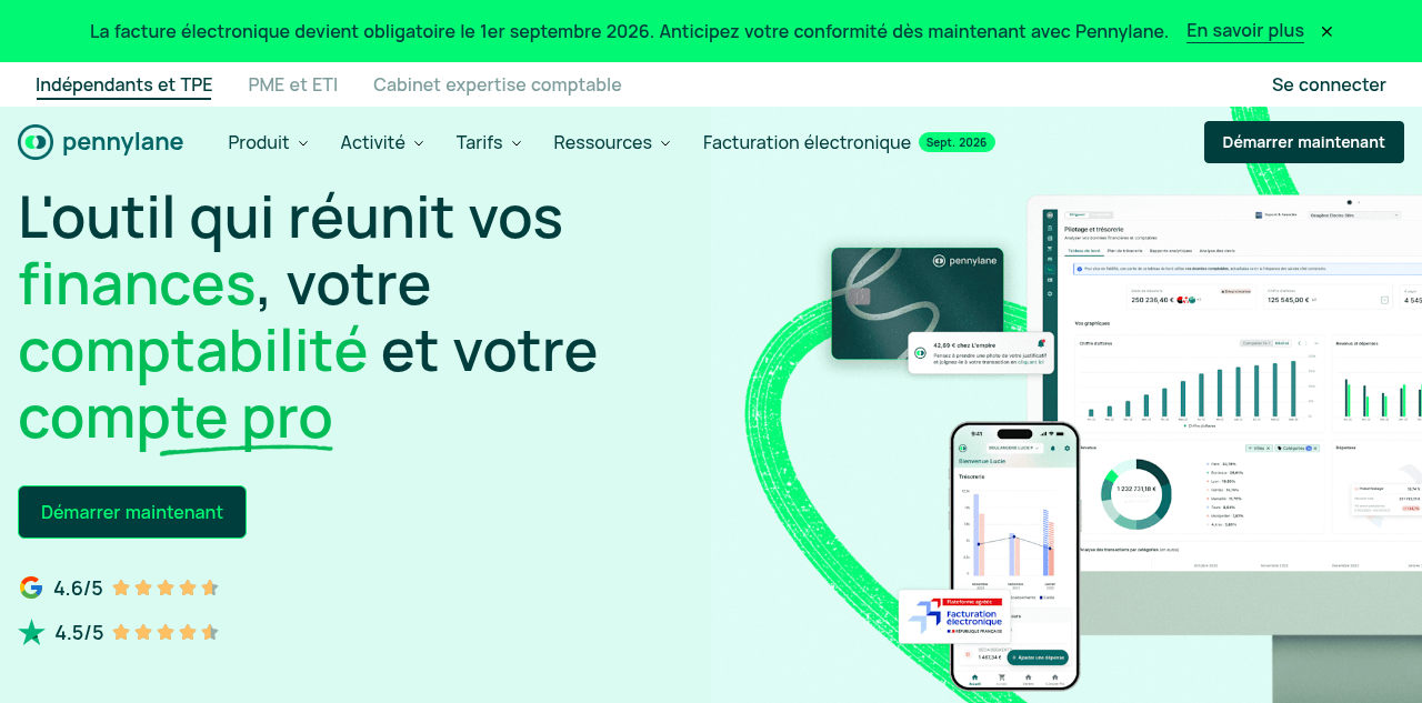 Homepage of Pennylane