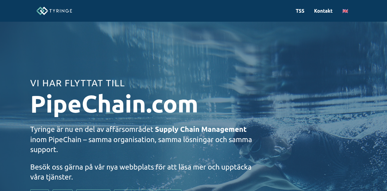 Homepage of PipeChain SCM Tyringe AB