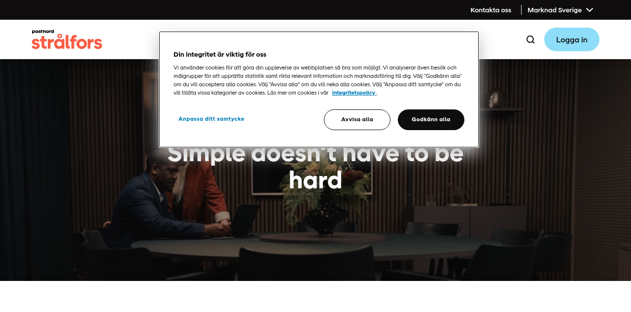 Homepage of PostNord Strålfors AB