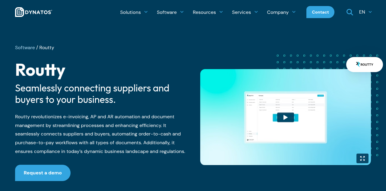Homepage of Routty NV
