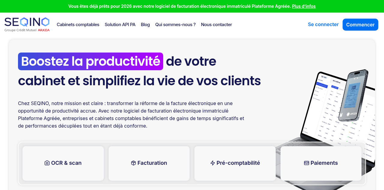 Homepage of Seqino