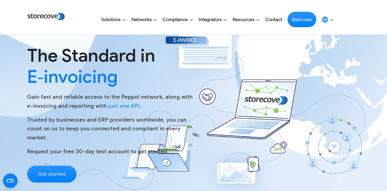 Homepage of Storecove (Datajust B.V.)